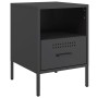 Bedside table made of cold-rolled black steel, 36x39x50.5 cm by , Nightstands - Ref: Foro24-843054, Price: 74,75 €, Discount: %