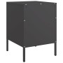 Bedside table made of cold-rolled black steel, 36x39x50.5 cm by , Nightstands - Ref: Foro24-843054, Price: 74,75 €, Discount: %