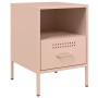 Mesita de noche de acero laminado en frío rosa 36x39x50,5 cm de , Mesitas de noche - Ref: Foro24-843056, Precio: 78,65 €, Des...