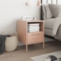 Cold-rolled steel pink bedside table 36x39x50.5 cm by , Nightstands - Ref: Foro24-843056, Price: 78,65 €, Discount: %