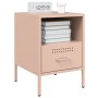 Mesita de noche de acero laminado en frío rosa 36x39x50,5 cm de , Mesitas de noche - Ref: Foro24-843056, Precio: 78,65 €, Des...