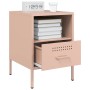 Cold-rolled steel pink bedside table 36x39x50.5 cm by , Nightstands - Ref: Foro24-843056, Price: 78,65 €, Discount: %