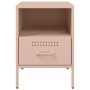 Mesita de noche de acero laminado en frío rosa 36x39x50,5 cm de , Mesitas de noche - Ref: Foro24-843056, Precio: 78,65 €, Des...