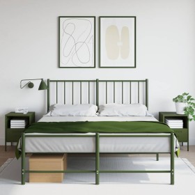 Mesitas de noche 2 uds acero laminado verde oliva 36x39x50,5 cm de , Mesitas de noche - Ref: Foro24-843063, Precio: 186,99 €,...