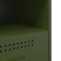 Bedside tables 2 units made of laminated steel in olive green, measuring 36x39x50.5 cm. by , Nightstands - Ref: Foro24-843063...