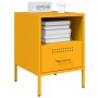 Bedside tables 2 units, yellow laminated steel, 36x39x50.5 cm by , Nightstands - Ref: Foro24-843061, Price: 141,00 €, Discoun...