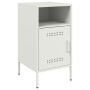 Bedside tables 2 units, white laminated steel, 36x39x68 cm by , Nightstands - Ref: Foro24-843077, Price: 145,68 €, Discount: %