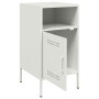 Bedside tables 2 units, white laminated steel, 36x39x68 cm by , Nightstands - Ref: Foro24-843077, Price: 145,68 €, Discount: %