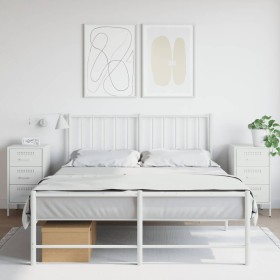 Bedside tables 2 units, white laminated steel, 36x39x68 cm by , Nightstands - Ref: Foro24-843089, Price: 286,99 €, Discount: %