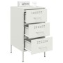 Bedside tables 2 units, white laminated steel, 36x39x68 cm by , Nightstands - Ref: Foro24-843089, Price: 215,94 €, Discount: %