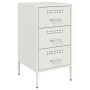 Bedside tables 2 units, white laminated steel, 36x39x68 cm by , Nightstands - Ref: Foro24-843089, Price: 215,94 €, Discount: %