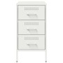 Bedside tables 2 units, white laminated steel, 36x39x68 cm by , Nightstands - Ref: Foro24-843089, Price: 215,94 €, Discount: %