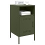 Bedside tables 2 units, olive green laminated steel, 36x39x68 cm by , Nightstands - Ref: Foro24-843075, Price: 145,78 €, Disc...