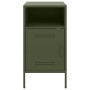 Bedside tables 2 units, olive green laminated steel, 36x39x68 cm by , Nightstands - Ref: Foro24-843075, Price: 192,99 €, Disc...