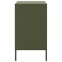 Bedside tables 2 units, olive green laminated steel, 36x39x68 cm by , Nightstands - Ref: Foro24-843075, Price: 145,78 €, Disc...