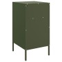 Bedside tables 2 units, olive green laminated steel, 36x39x68 cm by , Nightstands - Ref: Foro24-843075, Price: 145,78 €, Disc...