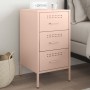 Cold-rolled steel pink bedside table 36x39x68 cm by , Nightstands - Ref: Foro24-843080, Price: 116,87 €, Discount: %