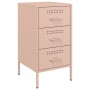 Cold-rolled steel pink bedside table 36x39x68 cm by , Nightstands - Ref: Foro24-843080, Price: 116,87 €, Discount: %