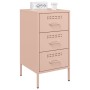 Cold-rolled steel pink bedside table 36x39x68 cm by , Nightstands - Ref: Foro24-843080, Price: 116,87 €, Discount: %