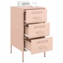 Cold-rolled steel pink bedside table 36x39x68 cm by , Nightstands - Ref: Foro24-843080, Price: 116,87 €, Discount: %