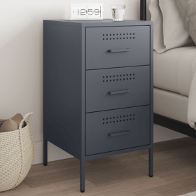 Nightstands 2 units anthracite gray steel 36x39x68 cm by , Nightstands - Ref: Foro24-843082, Price: 154,99 €, Discount: %