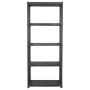 5-level black plastic storage shelf 71x38x170 cm by vidaXL, Industrial shelving - Ref: Foro24-147684, Price: 57,98 €, Discoun...