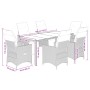 Garden table and 7-piece chairs set with gray synthetic rattan cushions. by , Garden sets - Ref: Foro24-3276897, Price: 954,0...