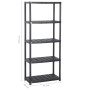 5-level black plastic storage shelf 71x38x170 cm by vidaXL, Industrial shelving - Ref: Foro24-147684, Price: 57,98 €, Discoun...