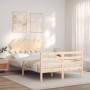 Estructura de cama de matrimonio con cabecero madera maciza de vidaXL, Camas y somieres - Ref: Foro24-3195256, Precio: 115,77...