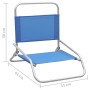 Klappbare Strandkörbe 2 Einheiten aus blauem Stoff von vidaXL, Gartenstühle - Ref: Foro24-310365, Preis: 69,64 €, Rabatt: %