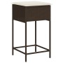 Kitchen stools with cushions 2 pcs synthetic brown rattan by , Garden chairs - Ref: Foro24-368318, Price: 108,19 €, Discount: %