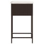 Kitchen stools with cushions 2 pcs synthetic brown rattan by , Garden chairs - Ref: Foro24-368318, Price: 108,19 €, Discount: %