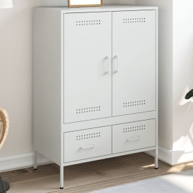 Cold-rolled white steel sideboard 68x39x101.5 cm by , Sideboards - Ref: Foro24-843113, Price: 258,99 €, Discount: %