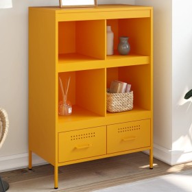 Cold-rolled steel sideboard in yellow, 68x39x101.5 cm by , Sideboards - Ref: Foro24-843105, Price: 226,99 €, Discount: %