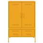 Cold-rolled steel sideboard in yellow, 68x39x101.5 cm by , Sideboards - Ref: Foro24-843111, Price: 194,23 €, Discount: %