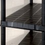 Storage shelf 5 levels black plastic 85x40x185 cm by vidaXL, Industrial shelving - Ref: Foro24-147685, Price: 83,54 €, Discou...