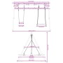 Outdoor swing set with a regular swing and a nest swing. by , Swings and play structures - Ref: Foro24-3283597, Price: 167,99...