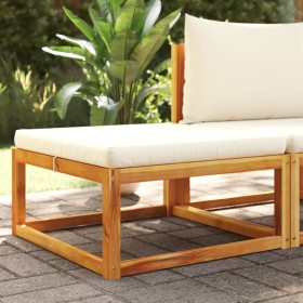 Gartenhocker mit massivem Akazienholzrahmen und Kissen, 65x65x29 cm. von , Outdoor-Sofas - Ref: Foro24-4008158, Preis: 88,99 ...