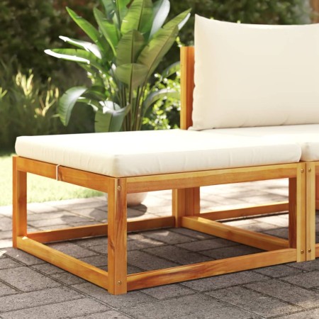 Garden stool with solid acacia wood cushion 65x65x29 cm by , Outdoor sofas - Ref: Foro24-4008158, Price: 87,93 €, Discount: %