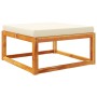 Garden stool with solid acacia wood cushion 65x65x29 cm by , Outdoor sofas - Ref: Foro24-4008158, Price: 87,93 €, Discount: %