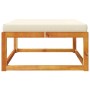 Garden stool with solid acacia wood cushion 65x65x29 cm by , Outdoor sofas - Ref: Foro24-4008158, Price: 87,93 €, Discount: %