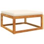 Garden stool with solid acacia wood cushion 65x65x29 cm by , Outdoor sofas - Ref: Foro24-4008158, Price: 87,93 €, Discount: %