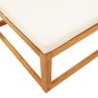 Garden stool with solid acacia wood cushion 65x65x29 cm by , Outdoor sofas - Ref: Foro24-4008158, Price: 87,93 €, Discount: %