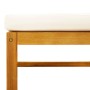 Garden stool with solid acacia wood cushion 65x65x29 cm by , Outdoor sofas - Ref: Foro24-4008158, Price: 87,93 €, Discount: %