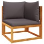 Ecksofa für den Garten mit massiven Akazienholz-Kissen. von , Outdoor-Sofas - Ref: Foro24-4008172, Preis: 142,91 €, Rabatt: %