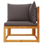 Ecksofa für den Garten mit massiven Akazienholz-Kissen. von , Outdoor-Sofas - Ref: Foro24-4008172, Preis: 142,91 €, Rabatt: %