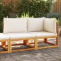 Zweiplätziges Gartensofa mit massivem Akazienholz und Kissen. von , Outdoor-Sofas - Ref: Foro24-4008179, Preis: 246,39 €, Rab...