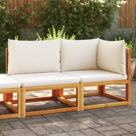 2-seater garden sofa with solid acacia wood cushions by , Outdoor sofas - Ref: Foro24-4008179, Price: 246,39 €, Discount: %