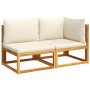 2-seater garden sofa with solid acacia wood cushions by , Outdoor sofas - Ref: Foro24-4008179, Price: 246,39 €, Discount: %