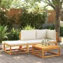 2-seater garden sofa with solid acacia wood cushions by , Outdoor sofas - Ref: Foro24-4008179, Price: 246,39 €, Discount: %